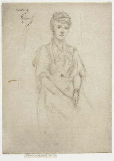 Portræt af fru Cyprian Williams i fancy kjole af Theodore Roussel