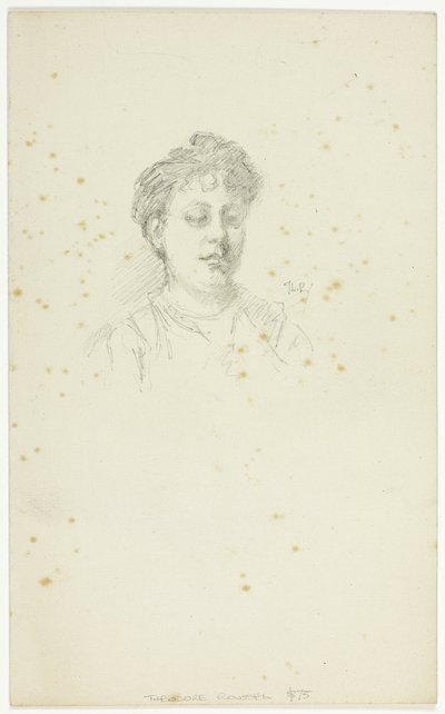 Skitse af Edith Austin af Theodore Roussel