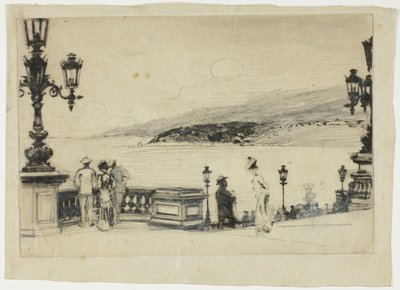 Studie til The Terrace, Monte Carlo af Theodore Roussel
