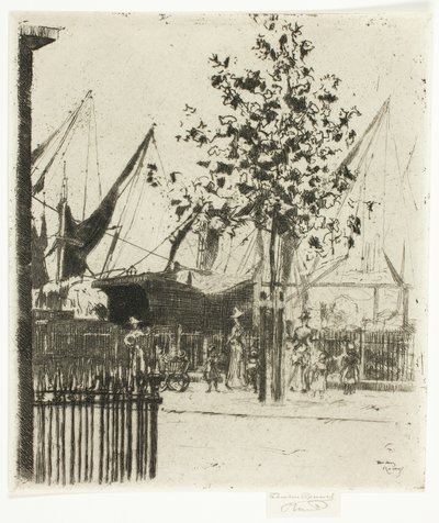 Hjørnet af Luna Street, Chelsea Embankment af Theodore Roussel
