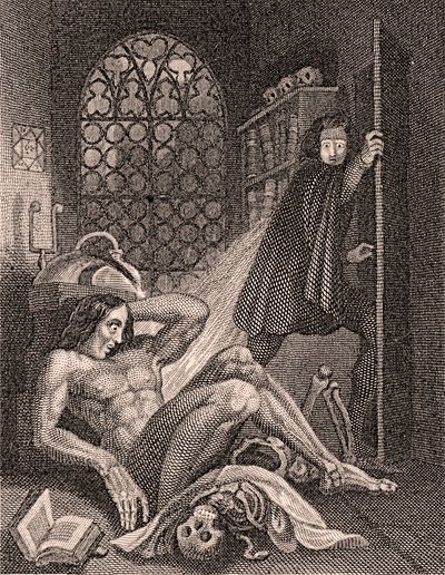 Victor Frankenstein blev forarget over sin skabelse af Theodore Von Holst