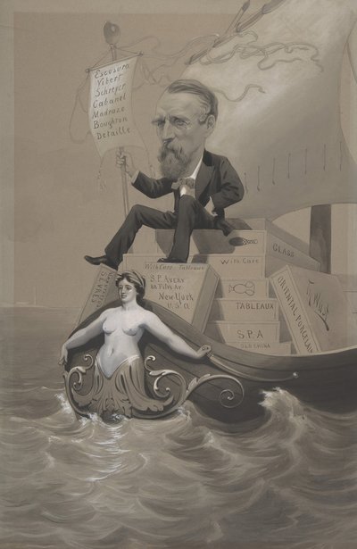 Samuel P. Avery transporterer sine skatte over havet, ca. 1875-80. af Theodore Wust