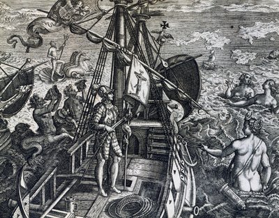 Christoffer Columbus opdagede Indien af Theodore de Bry