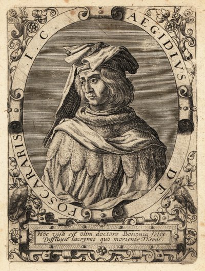 Egidio Foscherari, d. 1289, italiensk jurist. af Theodore de Bry