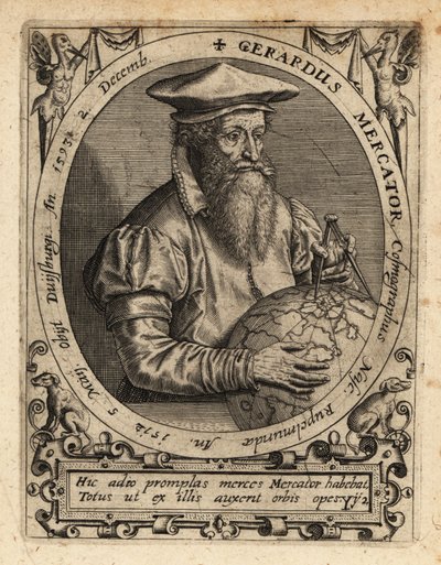 Gerardus Mercator, geograf. af Theodore de Bry