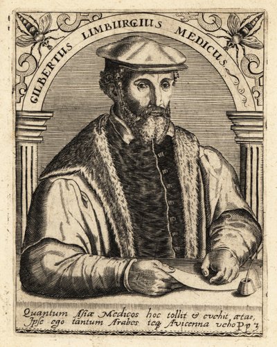 Gilbert Fusch af Limburg, hollandsk læge, 1504-1567. af Theodore de Bry