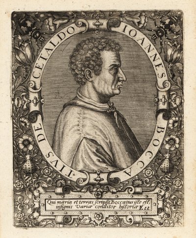 Giovanni Boccaccio, italiensk forfatter. af Theodore de Bry