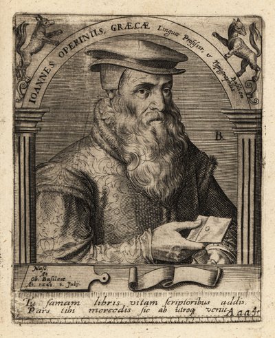 Hans Herbst, schweizisk humanistisk trykkeri. af Theodore de Bry
