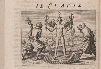 Illustration til Tripus Avrevs, det vil sige tre afhandlinger af udvalgte kemikere.., 1618 af Theodore de Bry
