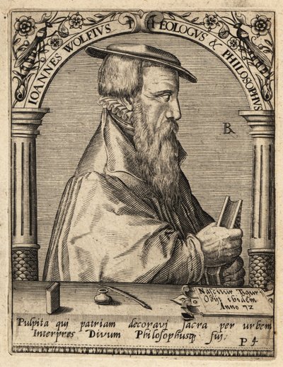 John Wolf, ca. 1521–1572, schweizisk reformert teolog. af Theodore de Bry