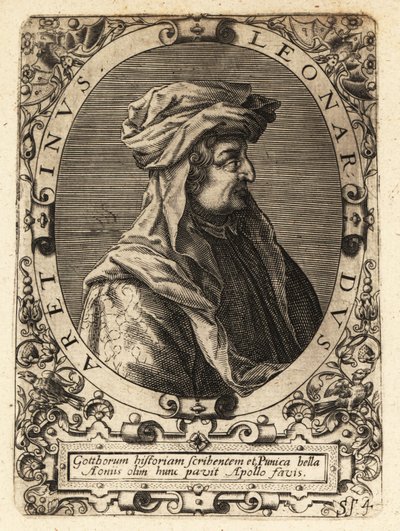 Leonardo Bruni, italiensk humanist, historiker og statsmand. af Theodore de Bry