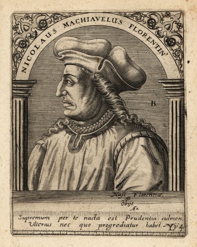 Machiavelli, italiensk diplomat. af Theodore de Bry