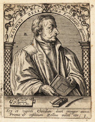 Matthäus Zell af Theodore de Bry