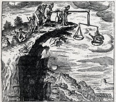 Metode til at afpresse en tilståelse fra en kriminel i Sydamerika på det tidspunkt, hvor spanierne ankom; fra Theodore de Bry (1528-1598)s "" Rejser"" af Theodore de Bry
