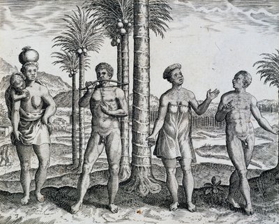 Indfødte Etiopien, fra arbejde India Orientalis gravering af Theodor de Bry (1528-1598), Afrika af Theodore de Bry