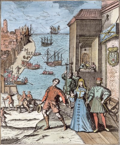 Afsked af Columbus med Ferdinand og Isabella, fra 