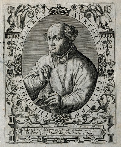 Philippus Theophrastus Aureolus Bombastus von Hohenheim Paracelsus, 1645. af Theodore de Bry