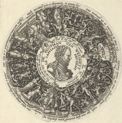 Portræt af William I af Orange, fra en serie af Tazza-designs, ca. 1588. af Theodore de Bry