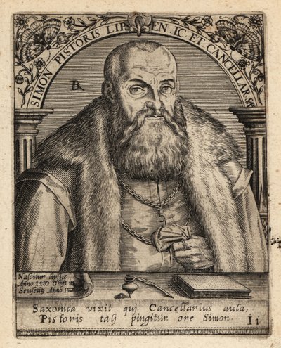 Simon Pistoris den Yngre, tysk jurist. af Theodore de Bry