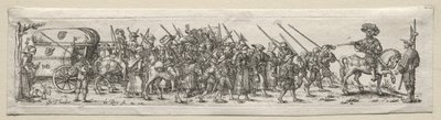 Soldater i marts. af Theodore de Bry