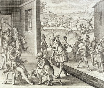 Spaniernes erobring af Fort Caroline, 1565, fra 