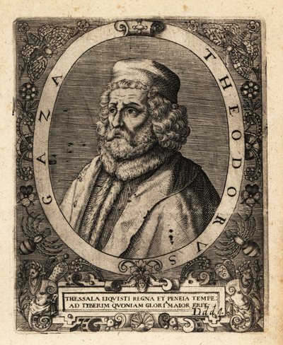 Theodore Gazis, græsk humanist. af Theodore de Bry