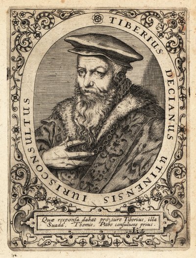 Tiberio Deciani, italiensk jurist. af Theodore de Bry
