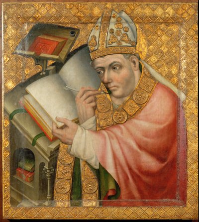 Skrivende biskop (tempera på træ) af Theodoric Master