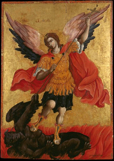 Ikon for ærkeenglen Michael (ægtempera på panel) af Theodoros Pulakis