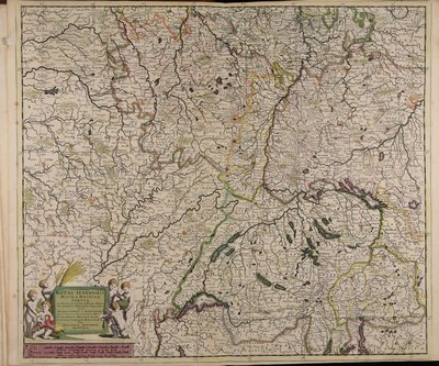 Accuratissima Rheni superioris Mosae et Mosellae tabula ac minores in eosdem in fluentes fluvii cum omnibus adherentibus regionibus sicut archiepiscopatus et electoratus Moguntini et Palatinatus Rheni Lotaringiae Helvetiae Alsatiae Sueviae et comitatus Bur af Theodorus Danckerts