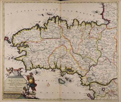 Ducatus Britanniae tabula cum omnibus suis provinciis nova descriptio af Theodorus Danckerts