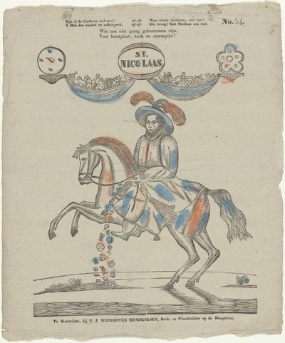 St. / Nicolaas (titel på objekt) af Theodorus Johannes Wijnhoven Hendriksen