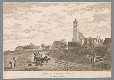 Udsigt over landsbyen De Waal på Texel Landsbyen De Waal på Texel (titel på objekt) af Theodorus de Roode