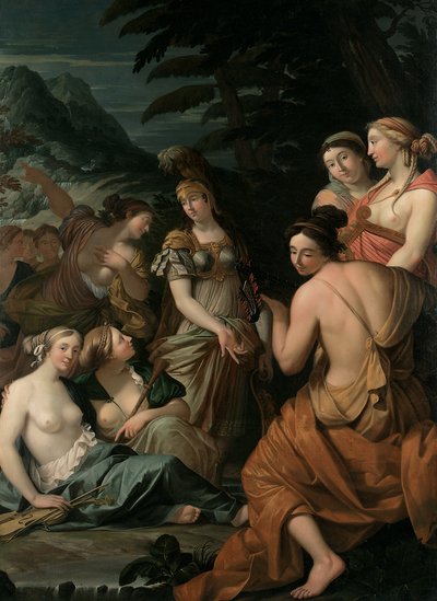 Minerva og muserne på Mount Helicon, 1675 af Theodorus van der Schuer