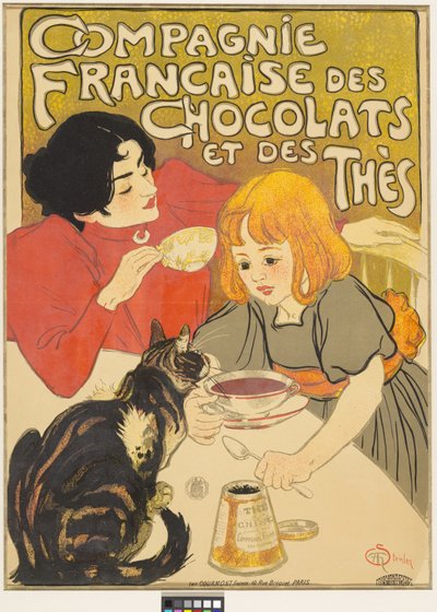 Fransk chokolade- og teselskab af Théophile Alexandre Steinlen