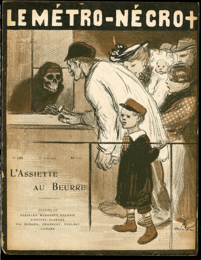 Cover af "" The Butter Plate"", nummer 125, Satirique en Colours af Théophile Alexandre Steinlen