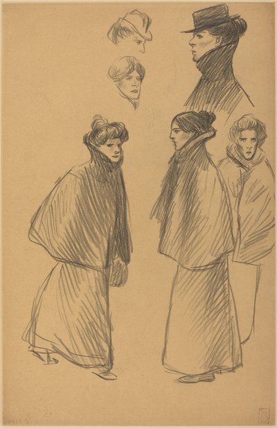 Figurstudier [recto] af Théophile Alexandre Steinlen