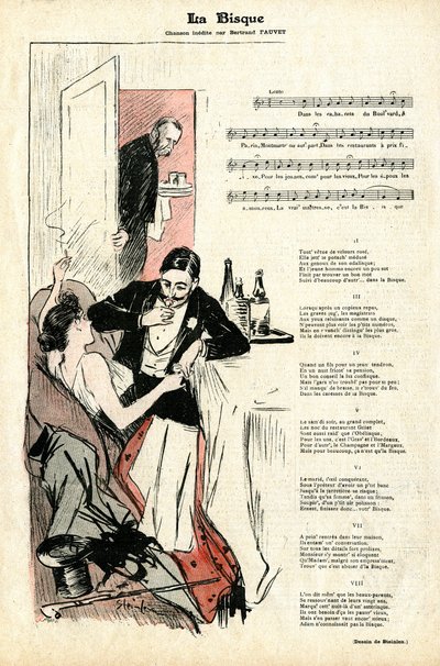 Sidste side af magasinet Gil Blas no. 4 den 22. januar af Théophile Alexandre Steinlen