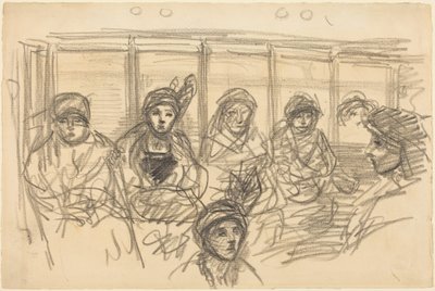 Passagerer i metroen af Théophile Alexandre Steinlen