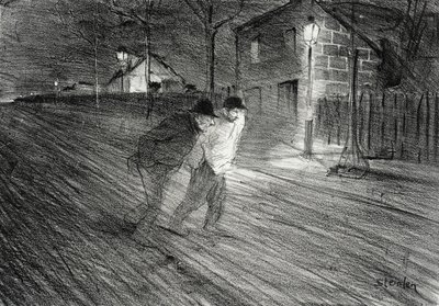 Rue Caulaincourt af Théophile Alexandre Steinlen