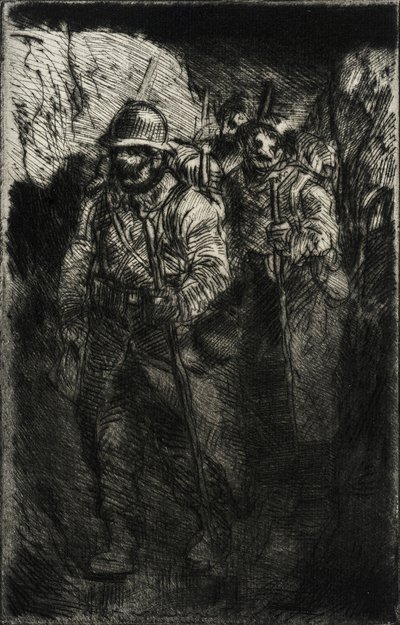 Gående soldater af Théophile Alexandre Steinlen