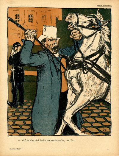 Smørtallerkenen, satirisk i farver af Théophile Alexandre Steinlen
