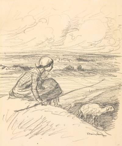 Hyrdinden af Théophile Alexandre Steinlen