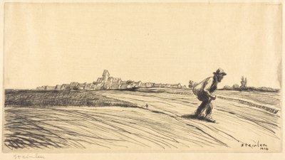 Vagabond med bylte (Le chemineau à la besace) af Théophile Alexandre Steinlen