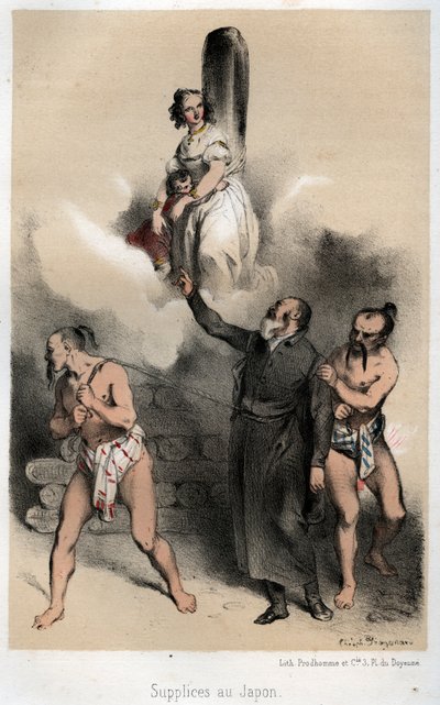 Sebastien Kimura går til sin pæl, 1845 af Theophile Evariste Fragonard