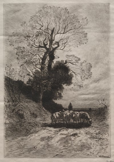 Flokkens tilbagevenden af Theophile Narcisse Chauvel