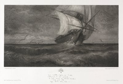 Fantomskibet eller på bølgerne af Theophile Narcisse Chauvel