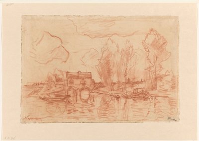 Landskab nær Nijmegen af Theophile de Bock