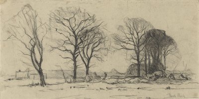 Landskab med træer af Theophile de Bock