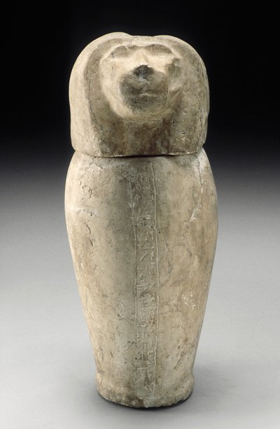 Canopic Krukke med Cynocephalous Head (kalksten) af Third Intermediate Period Egyptian